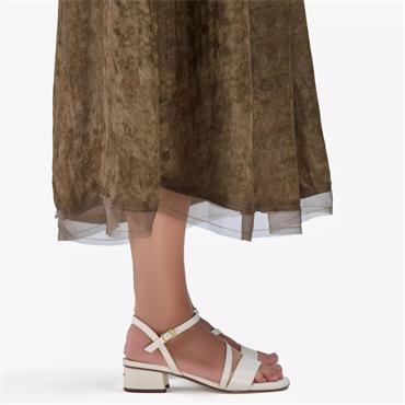 CLARKS  WOMENS  SANDAL - CREAM LEATHER